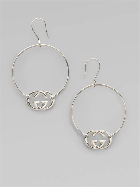 gucci small hoops earrings|gucci sterling silver hoop earrings.